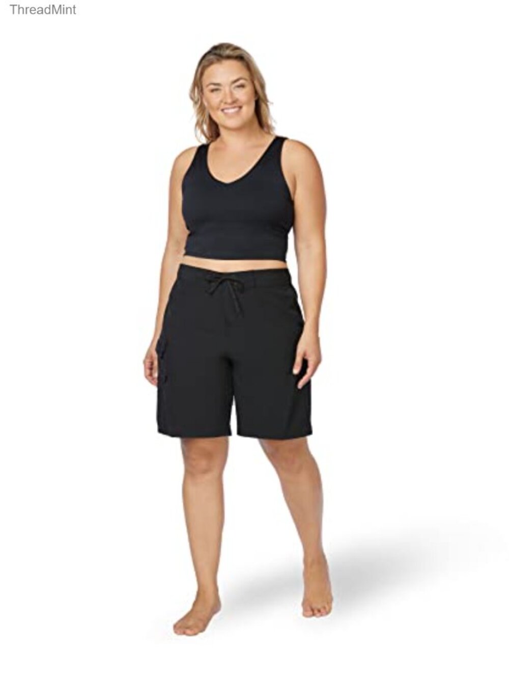 Plus Size Swim Boardshorts with Quick Dry Stretch Fabric